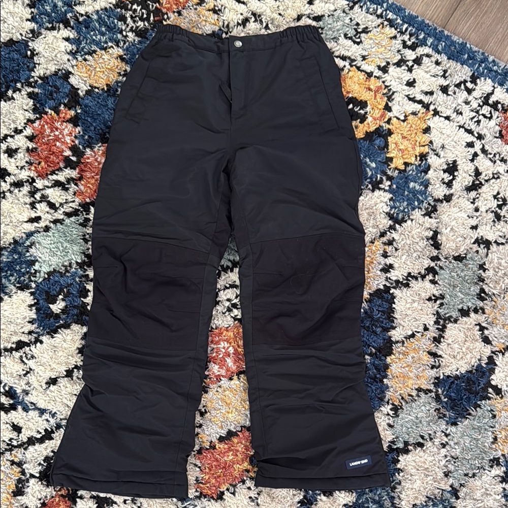 Lands' End Midnight Black Snow Pants